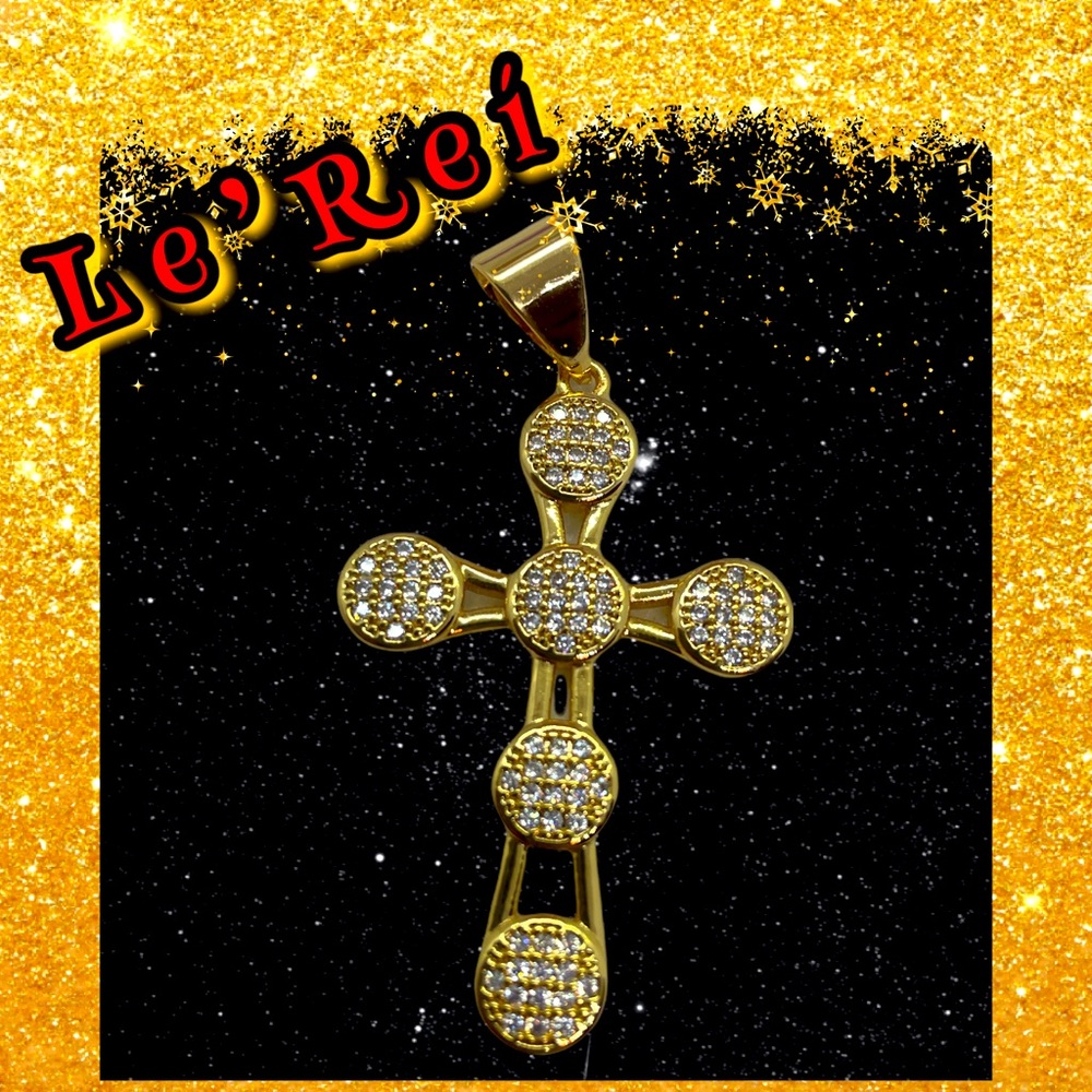 Stainless Steel Rhinestone Cross Pendant